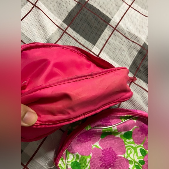 LILLY PULITZER For ESTEE LAUDER 2PC. Lot Floral Zip Top Cosmetic Bag - Picture 4 of 4